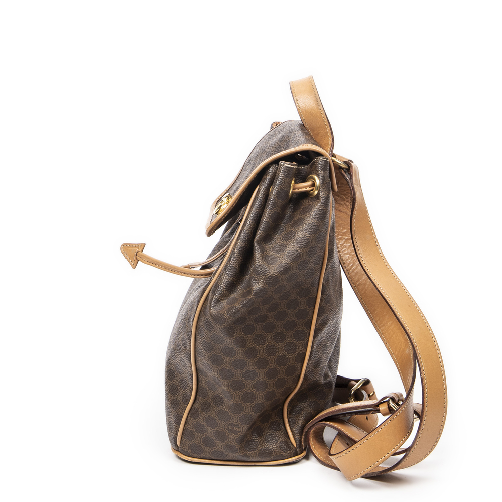 Celine Drawstring Flap Backpack - Picture 3 of 10
